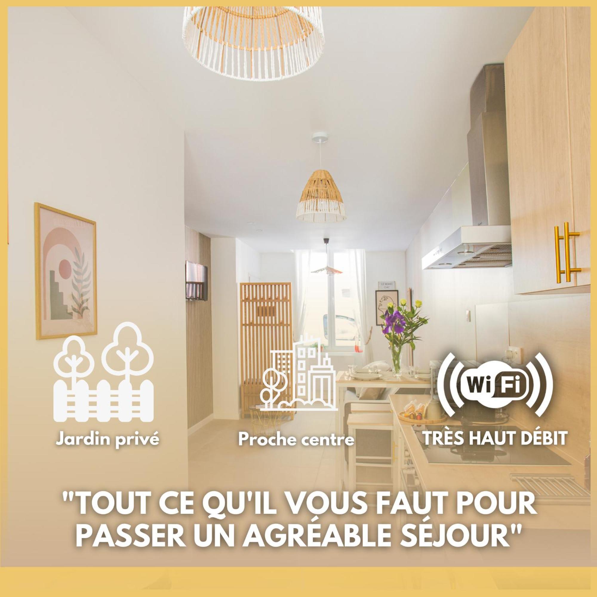 Ideal Pro & Couple - 2 Logements Theme Boho Chic Rdc & Dandy 1Er Etage - Quartier Calme - Jardin - Wifi Hd - Smart Tv - Parking Gratuit - Proche Centre & Transports - Ask Home Valenciennes Exterior foto